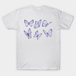 Snowy cold silver butterfly sticker pack T-Shirt